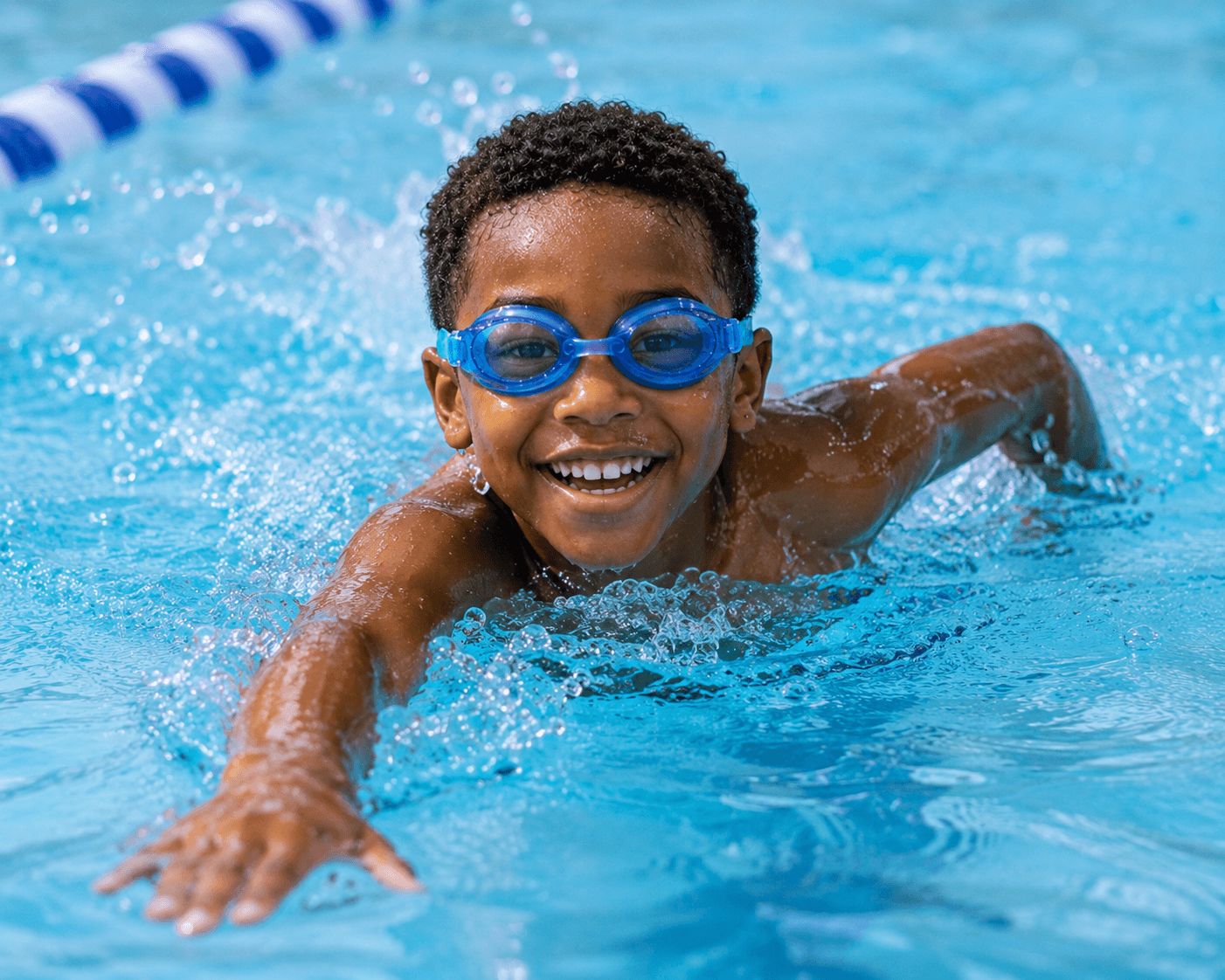 Child guided swimming session